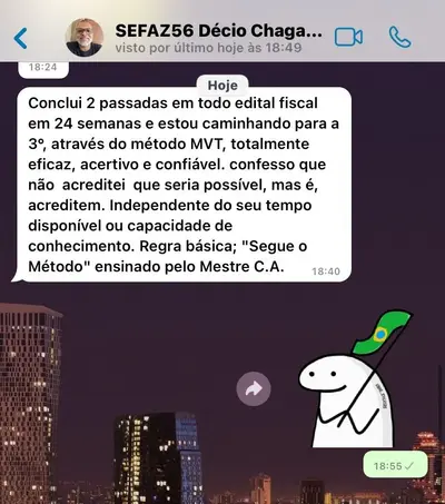 Depoimento de aluno que concluiu 2 passadas no edital fiscal em 24 semanas